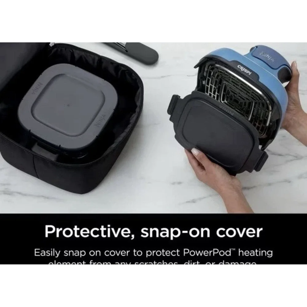 Ninja Crispi 5-in-1 Portable Glass Air Fryer Cooking System, Blue